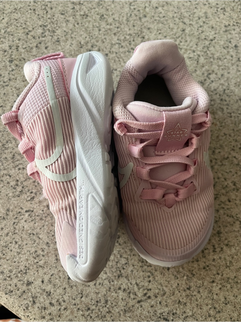 Nike Girls  Pink and White Running Sneakers
